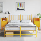 Bedside tables 2 pcs 36x39x78 cm steel mustard yellow