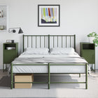 Nightstands 2 pcs 36x39x78 cm steel olive green