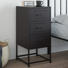 Bedside table 36x39x78 cm steel black