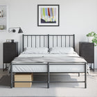 Bedside tables 2 pcs 36x39x78 cm steel black