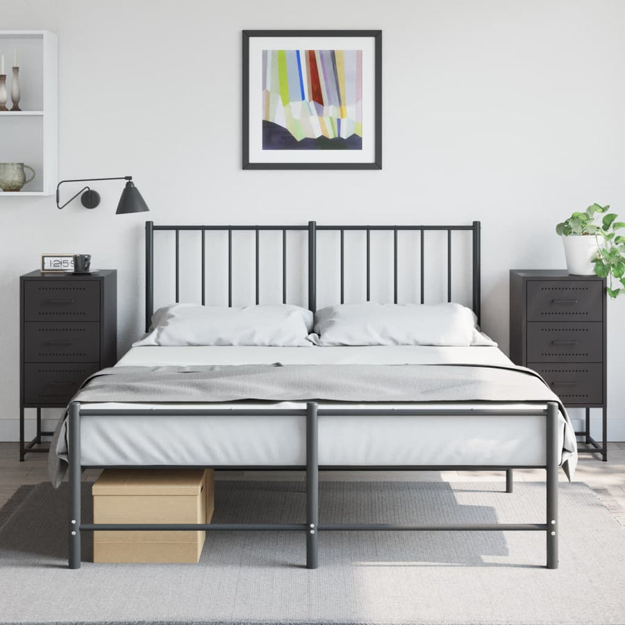 Nachtkastjes 2 st 36x39x78 cm staal zwart