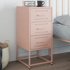 Bedside table 36x39x78 cm steel pink