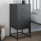 Nightstand 36x39x78 cm steel anthracite