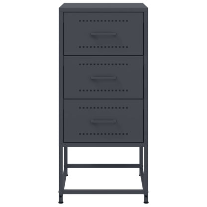 Nachtkastjes 2 st 36x39x78 cm staal antracietkleurig