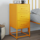 Bedside table 36x39x78 cm steel mustard yellow