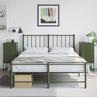 Nightstands 2 pcs 36x39x78 cm steel olive green