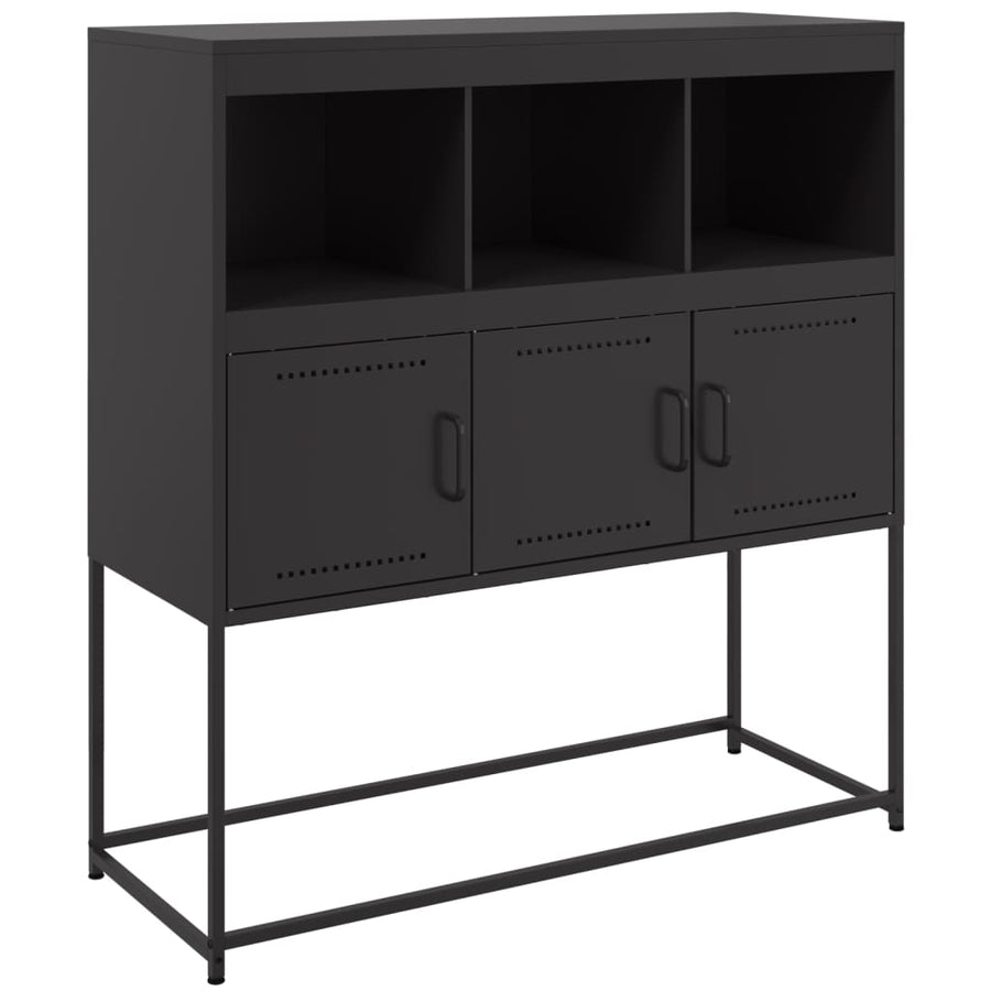 Dressoir 100,5x39x107 cm koudgewalst staal zwart