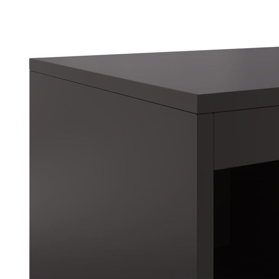 Dressoir 100,5x39x107 cm koudgewalst staal zwart