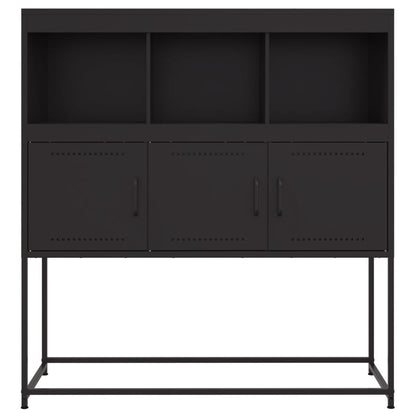 Dressoir 100,5x39x107 cm koudgewalst staal zwart