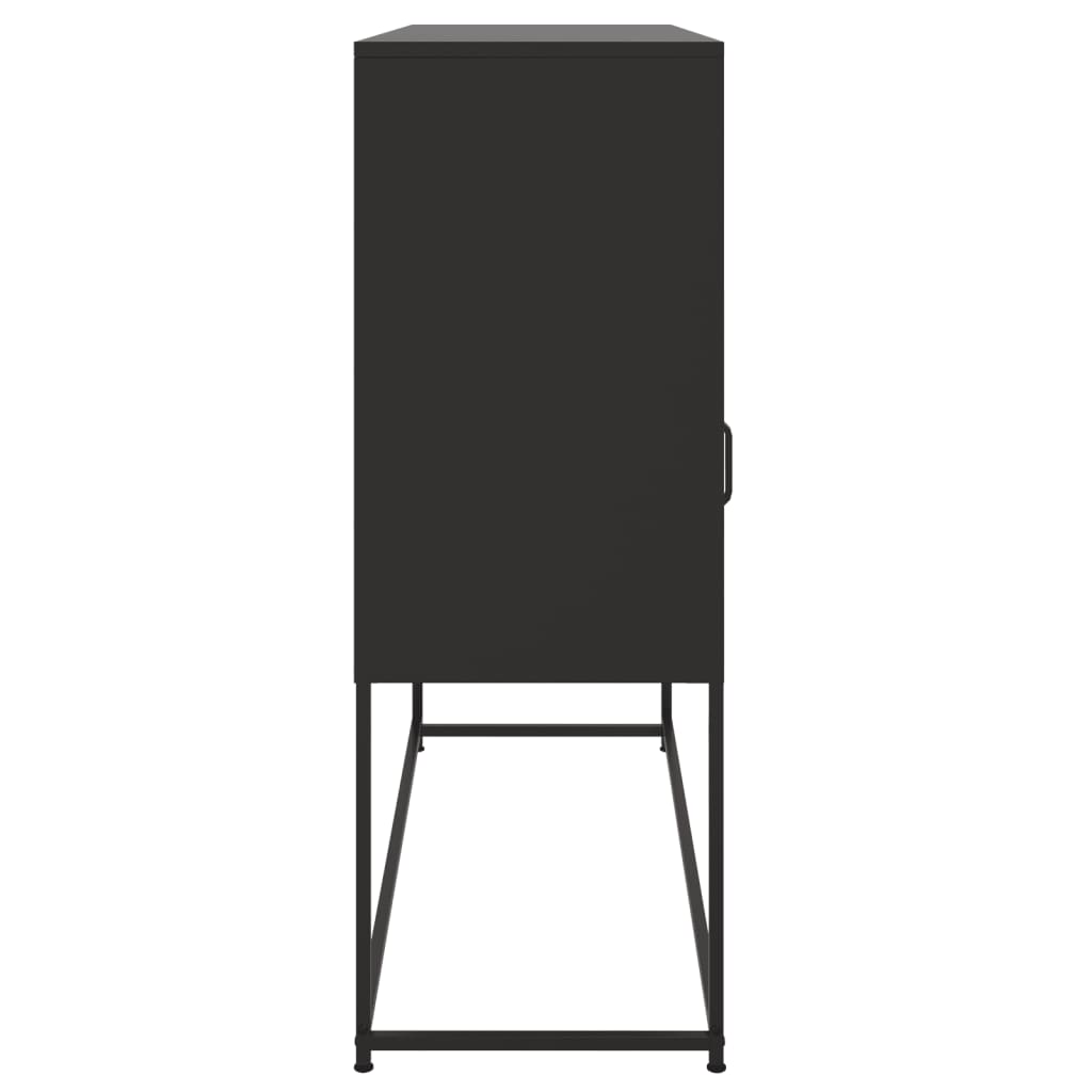 Dressoir 100,5x39x107 cm koudgewalst staal zwart
