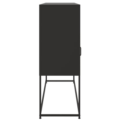 Dressoir 100,5x39x107 cm koudgewalst staal zwart