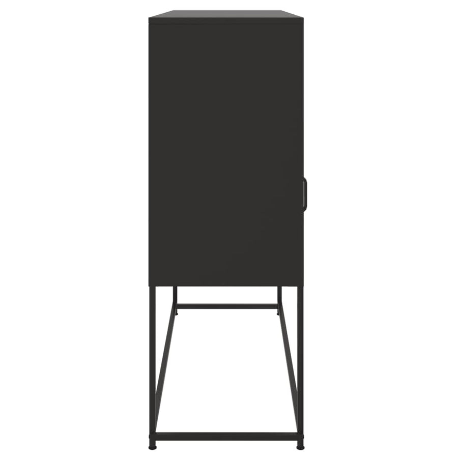 Dressoir 100,5x39x107 cm koudgewalst staal zwart