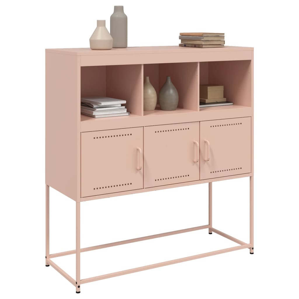 Dressoir 100,5x39x107 cm koudgewalst staal roze