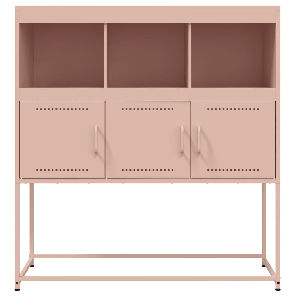 Dressoir 100,5x39x107 cm koudgewalst staal roze