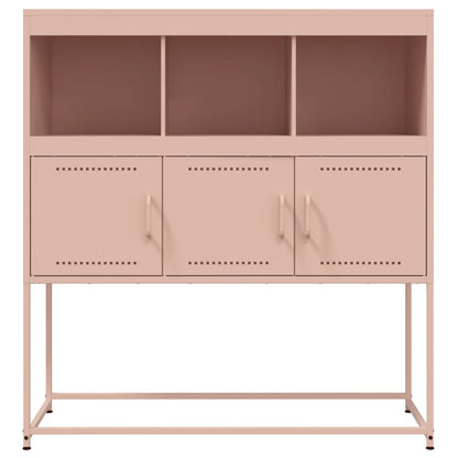 Dressoir 100,5x39x107 cm koudgewalst staal roze