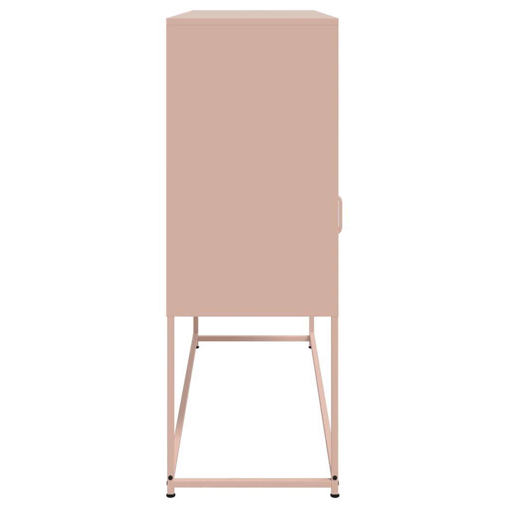 Dressoir 100,5x39x107 cm koudgewalst staal roze