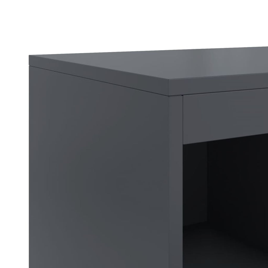 Dressoir 100,5x39x107 cm koudgewalst staal antracietkleurig