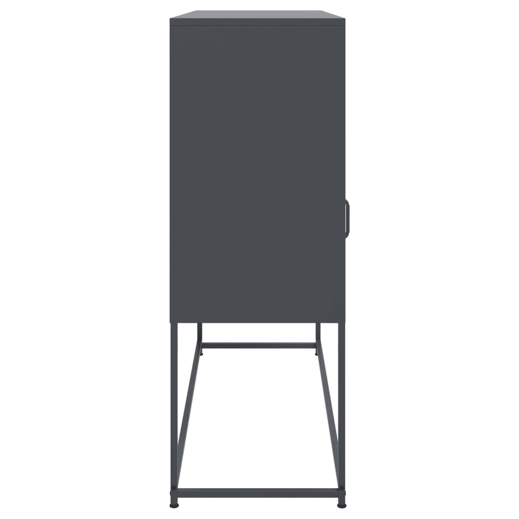 Dressoir 100,5x39x107 cm koudgewalst staal antracietkleurig