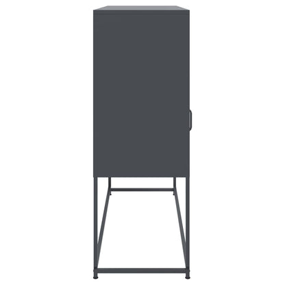 Dressoir 100,5x39x107 cm koudgewalst staal antracietkleurig
