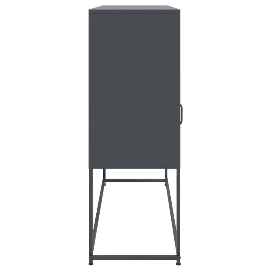 Dressoir 100,5x39x107 cm koudgewalst staal antracietkleurig
