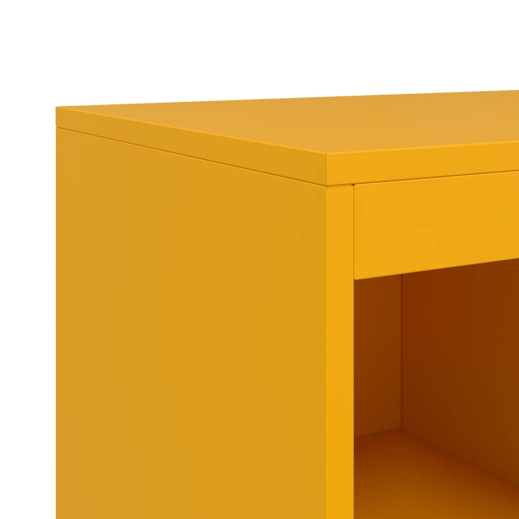 Dressoir 100,5x39x107 cm koudgewalst staal mosterdgeel