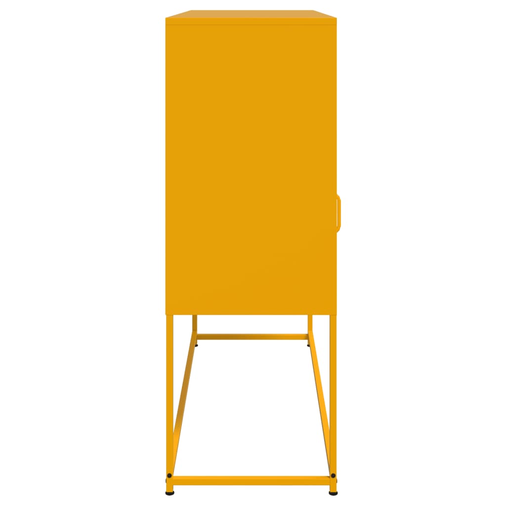Dressoir 100,5x39x107 cm koudgewalst staal mosterdgeel
