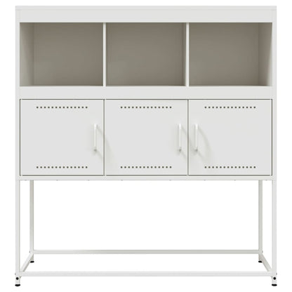 Dressoir 100,5x39x107 cm koudgewalst staal wit