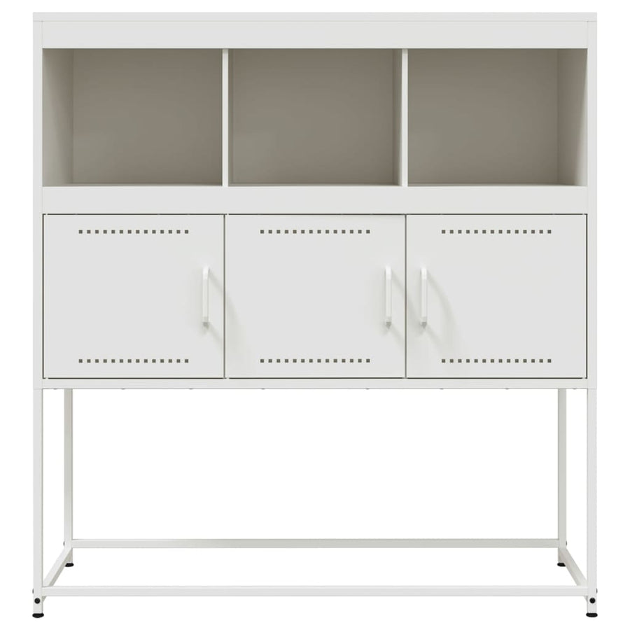 Dressoir 100,5x39x107 cm koudgewalst staal wit