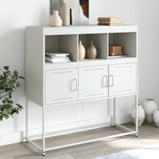 Dressoir 100,5x39x107 cm staal wit