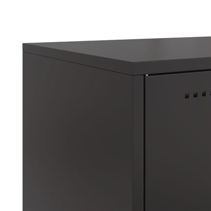 Dressoir 100,5x39x107 cm koudgewalst staal zwart