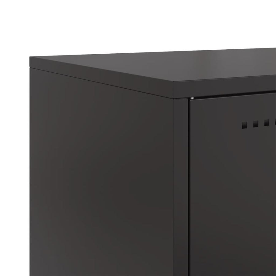 Dressoir 100,5x39x107 cm koudgewalst staal zwart