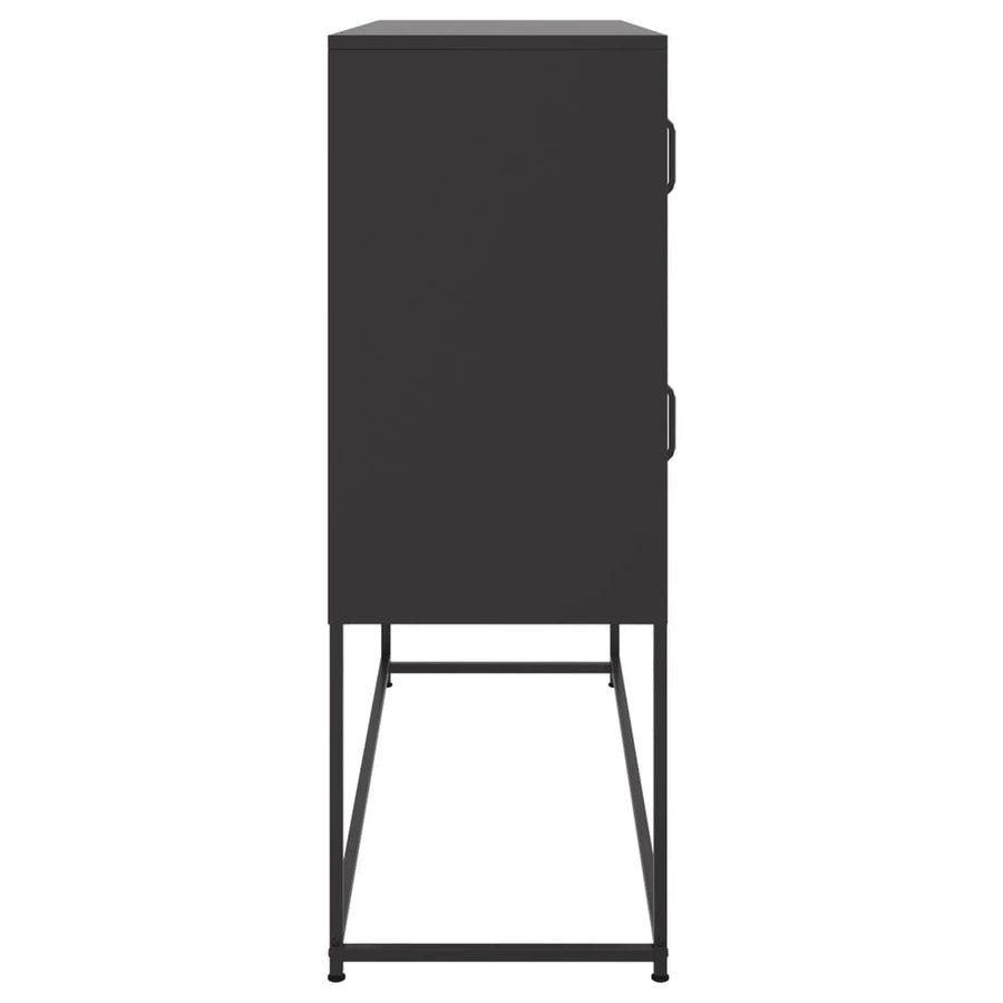 Dressoir 100,5x39x107 cm koudgewalst staal zwart