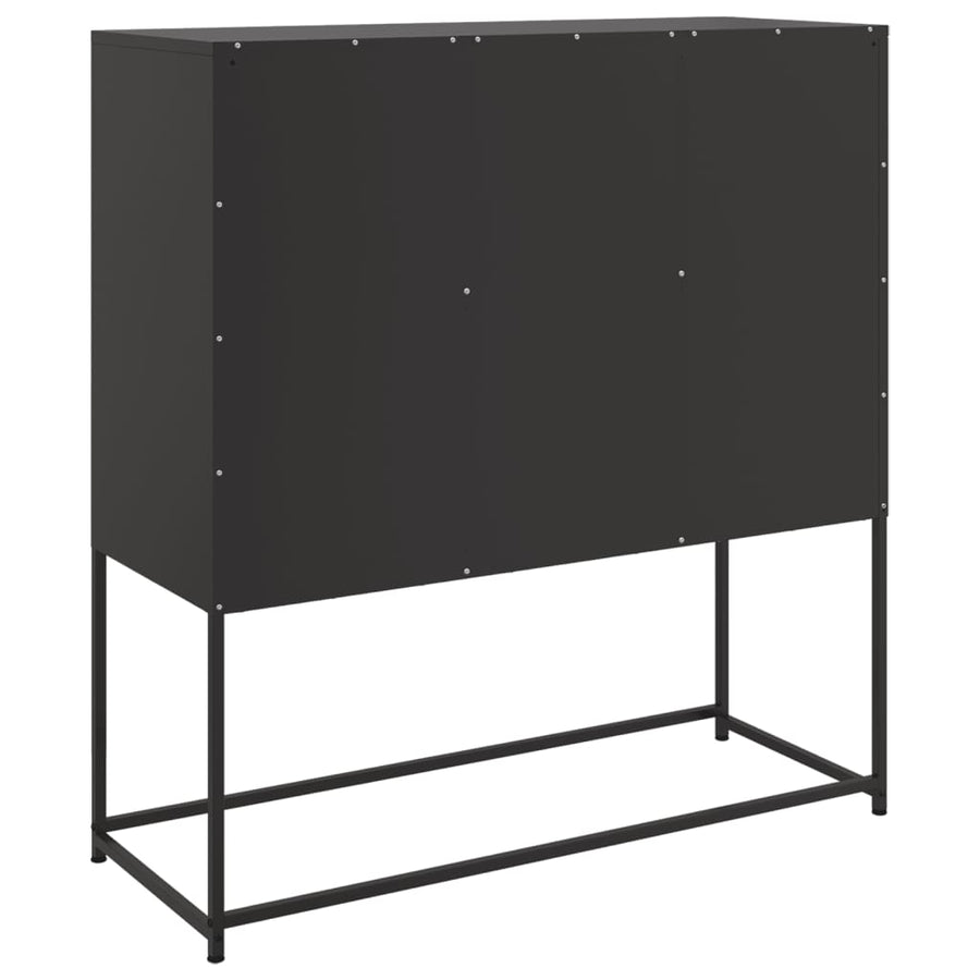 Dressoir 100,5x39x107 cm koudgewalst staal zwart