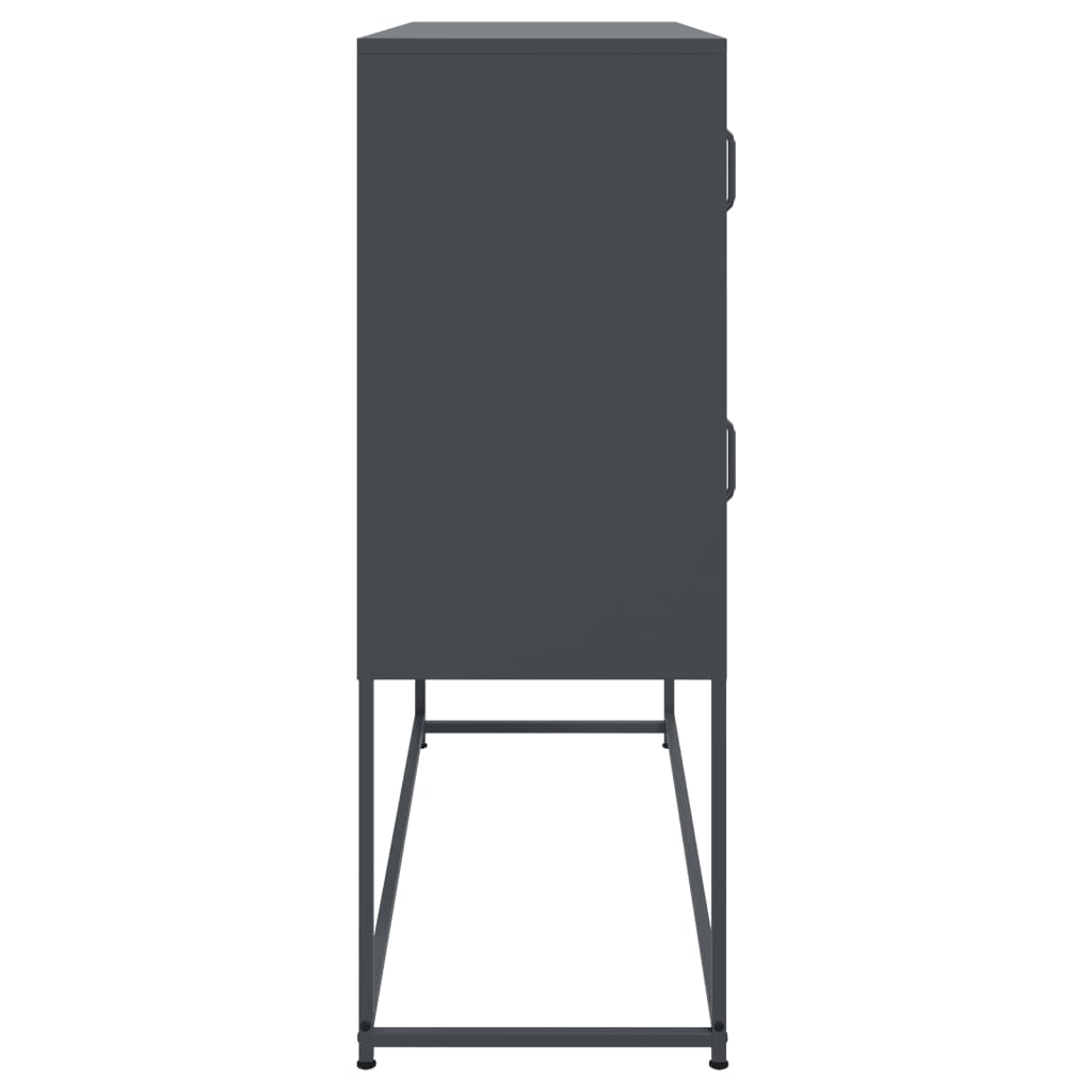 Dressoir 100,5x39x107 cm koudgewalst staal antracietkleurig