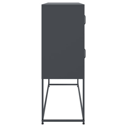 Dressoir 100,5x39x107 cm koudgewalst staal antracietkleurig