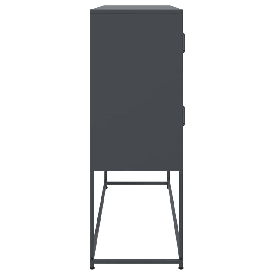 Dressoir 100,5x39x107 cm koudgewalst staal antracietkleurig