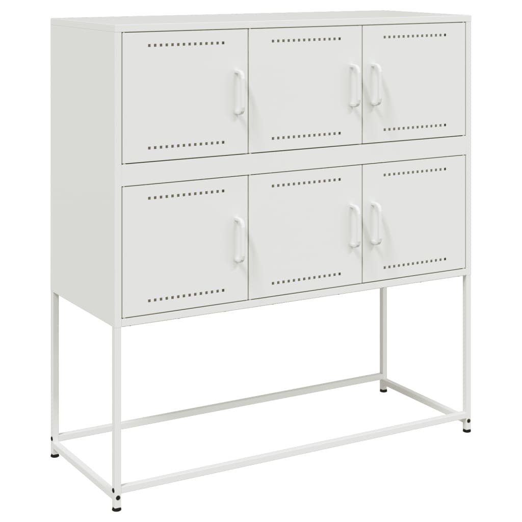 Dressoir 100,5x39x107 cm koudgewalst staal wit