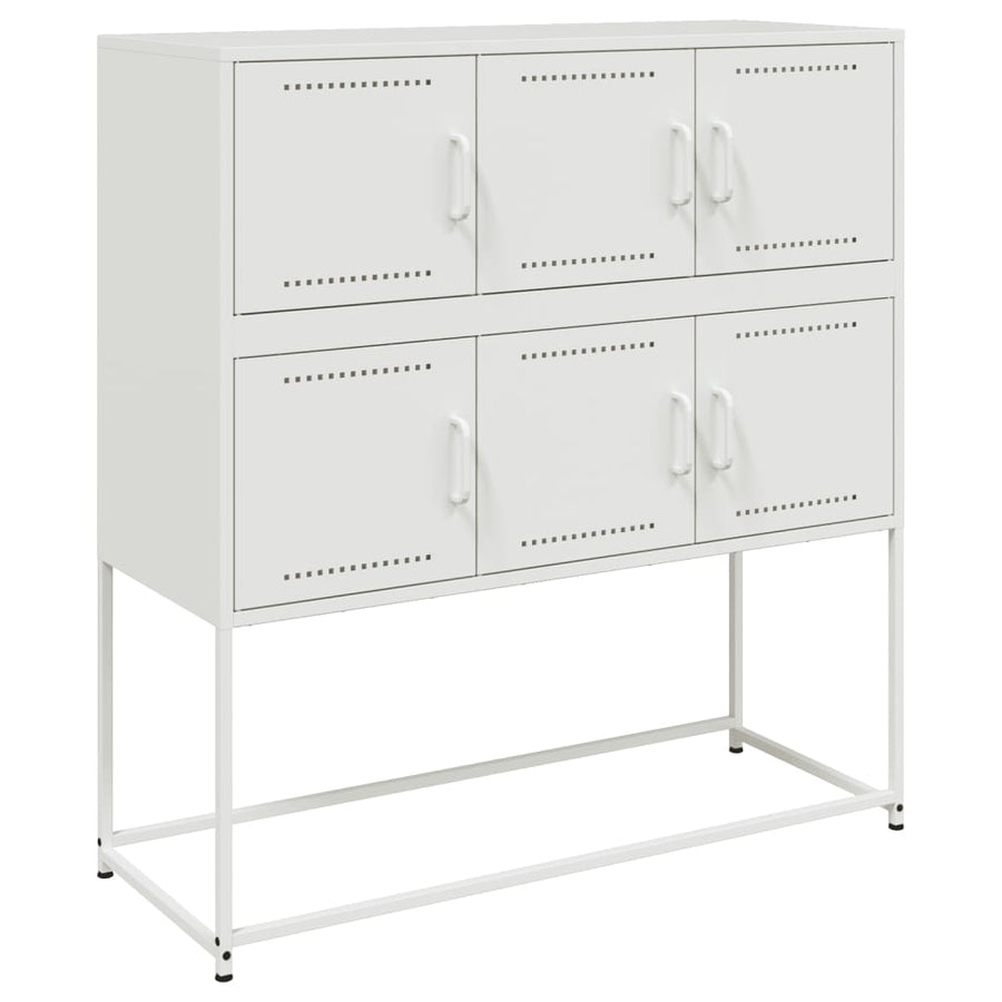 Dressoir 100,5x39x107 cm koudgewalst staal wit