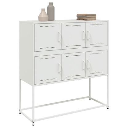 Dressoir 100,5x39x107 cm koudgewalst staal wit