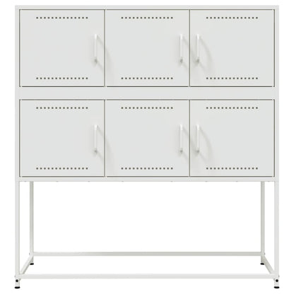 Dressoir 100,5x39x107 cm koudgewalst staal wit