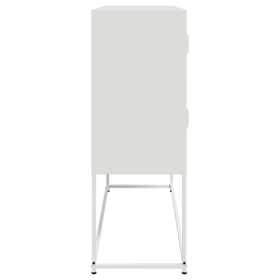 Dressoir 100,5x39x107 cm koudgewalst staal wit