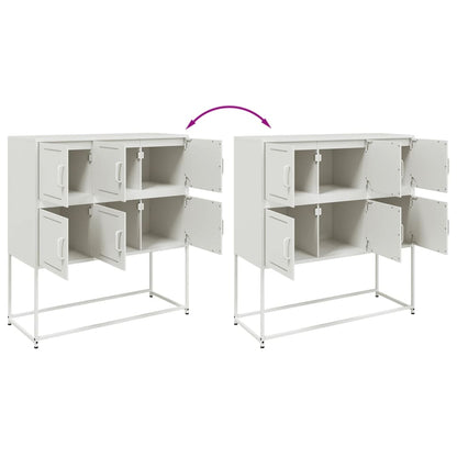 Dressoir 100,5x39x107 cm koudgewalst staal wit