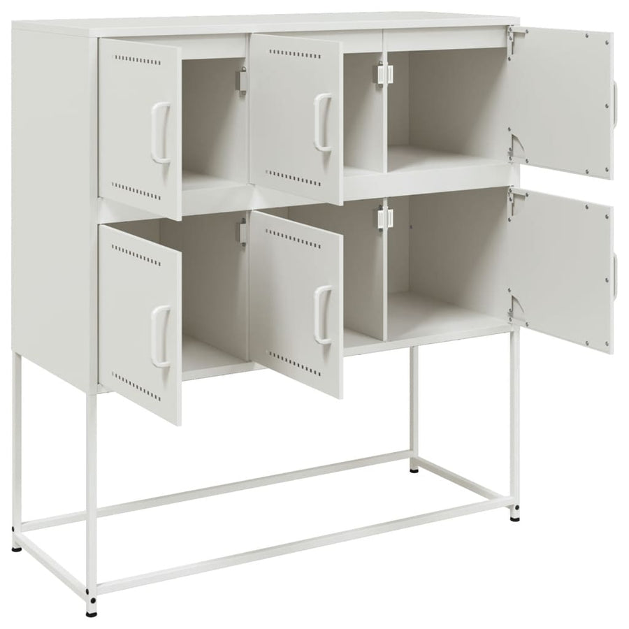 Dressoir 100,5x39x107 cm koudgewalst staal wit