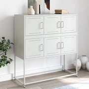 Dressoir 100,5x39x107 cm staal wit