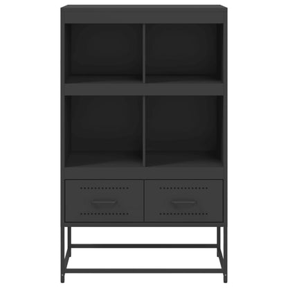 Hoge kast 68,5x39x111,5 cm koudgewalst staal zwart