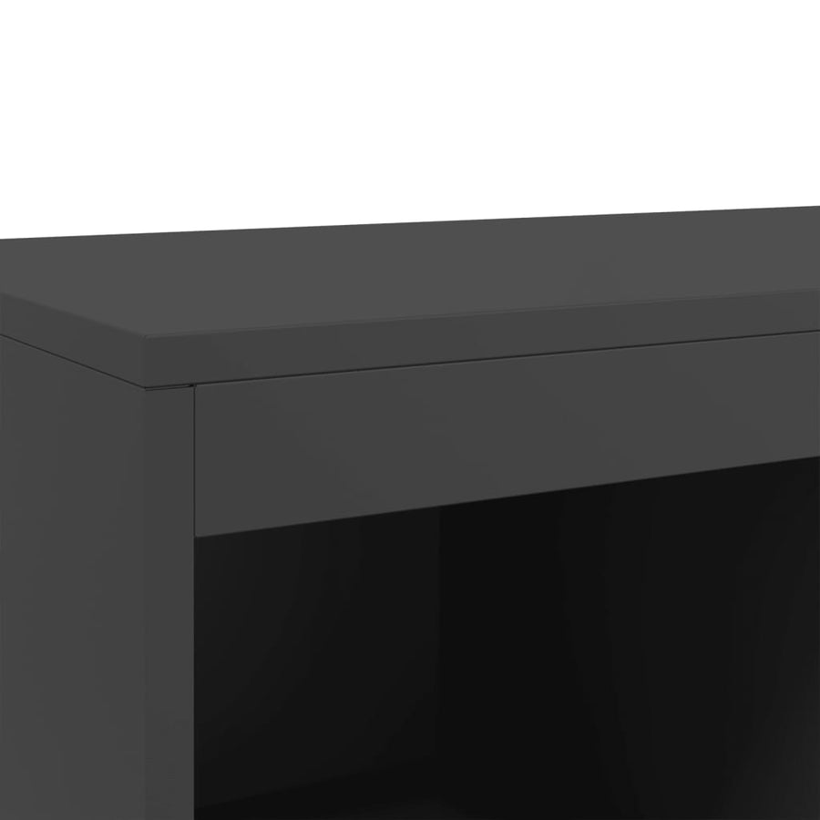 Hoge kast 68,5x39x111,5 cm koudgewalst staal zwart