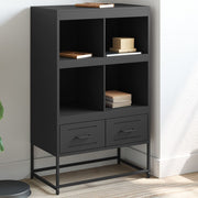 Hoge kast 68x39x111,5 cm staal zwart