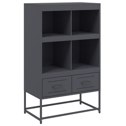 Hoge kast 68,5x39x111,5 cm koudgewalst staal antracietkleurig