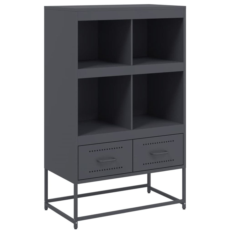 Hoge kast 68,5x39x111,5 cm koudgewalst staal antracietkleurig