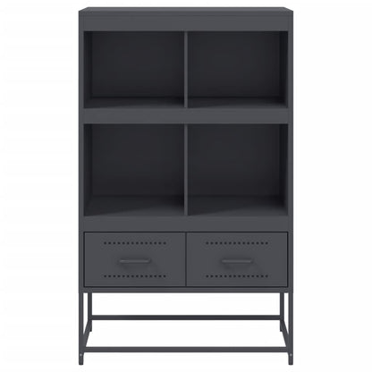 Hoge kast 68,5x39x111,5 cm koudgewalst staal antracietkleurig